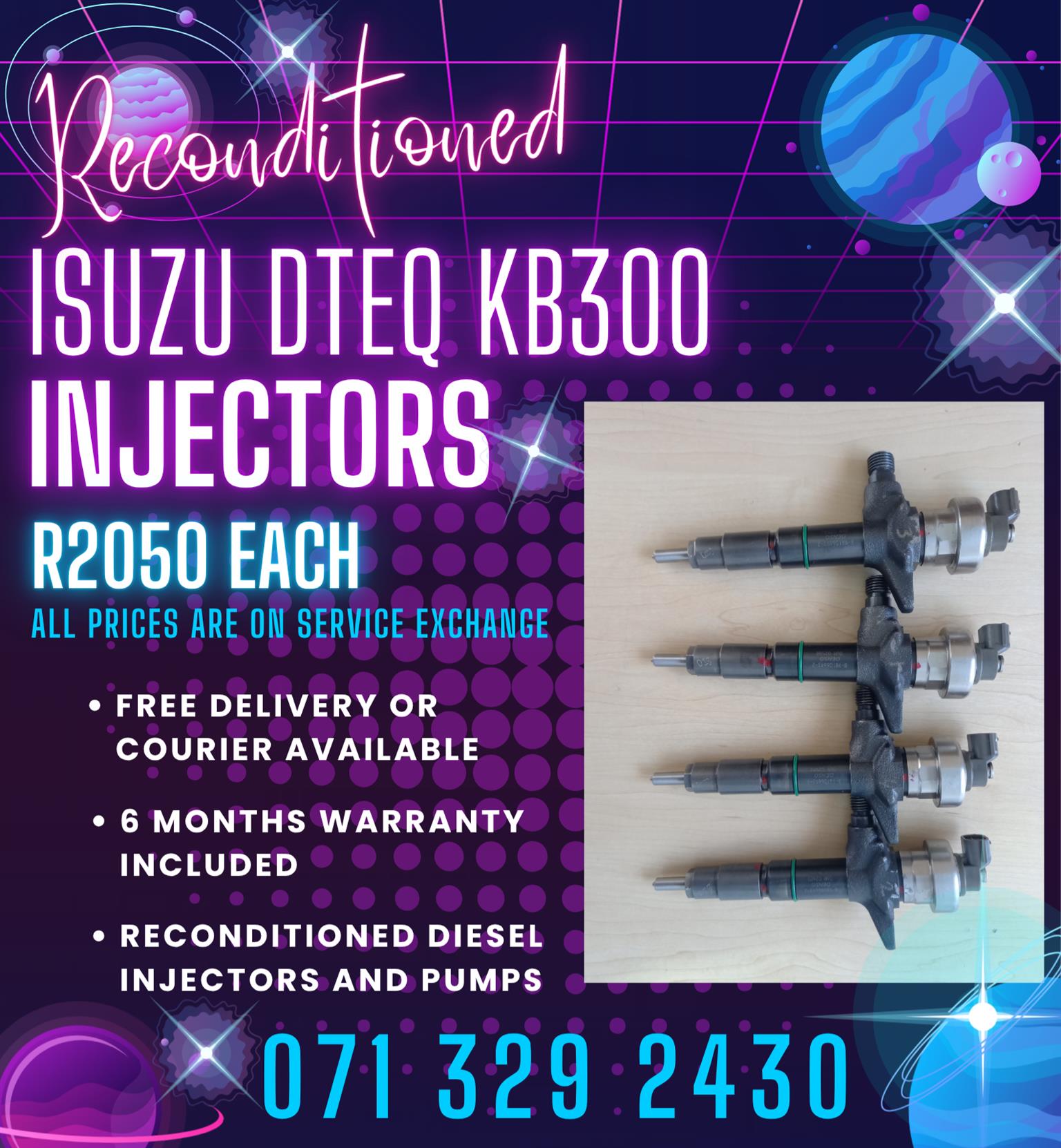 ISUZU DTEQ KB300 INJECTORS FOR SALE WITH WARRANTY - Private Seller ISUZU DTEQ KB300 INJECTORS FOR SALE WITH WARRANTY - Private Seller