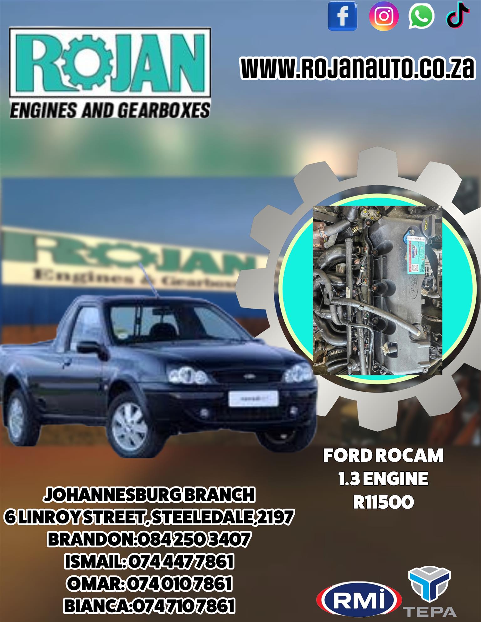 FORD ROCAM 1.3 ENGINE - Private Seller FORD ROCAM 1.3 ENGINE - Private Seller