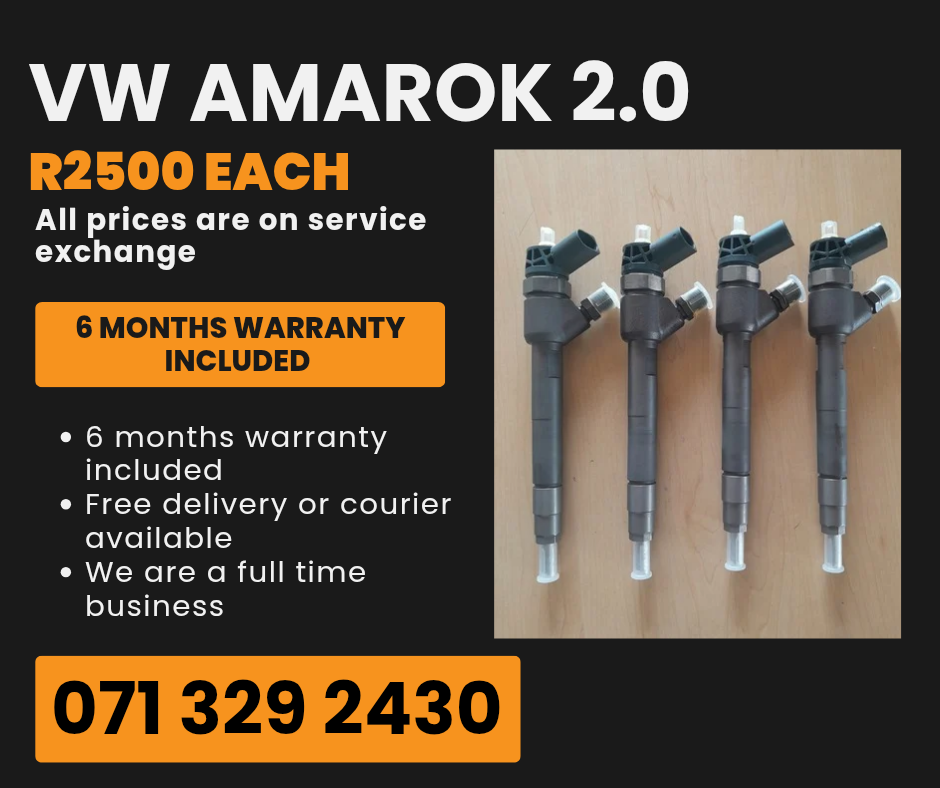 VW AMAROK 2.0 INJECTORS FOR SALE WITH WARRANTY INCLUDED - Private Seller VW AMAROK 2.0 INJECTORS FOR SALE WITH WARRANTY INCLUDED - Private Seller