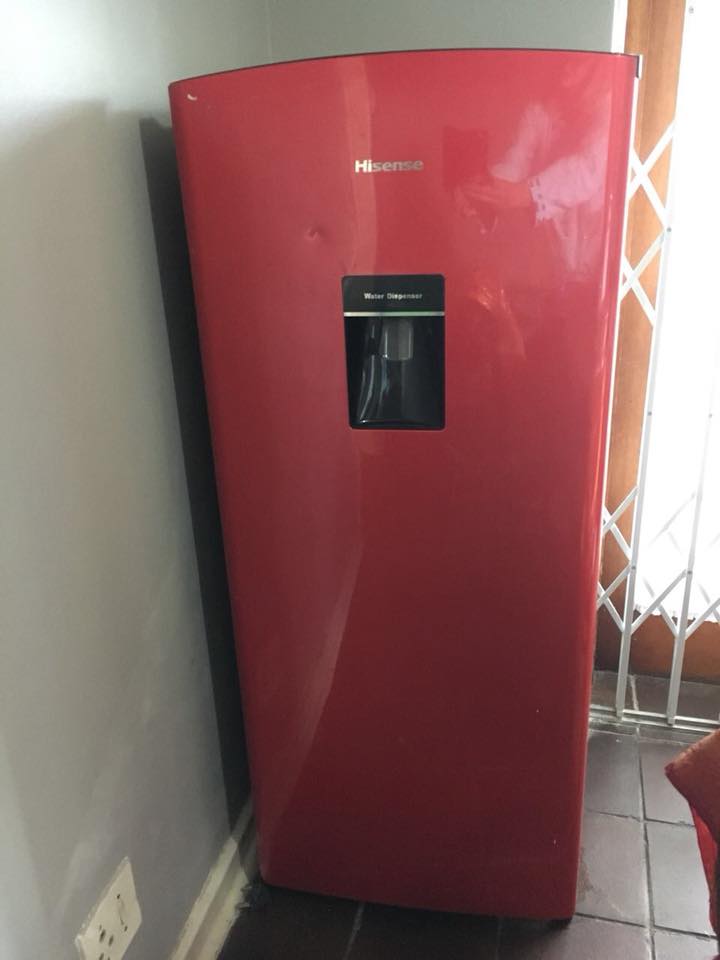 Hisense red bar fridge with top freezer compartment Hisense red bar fridge with top freezer compartment