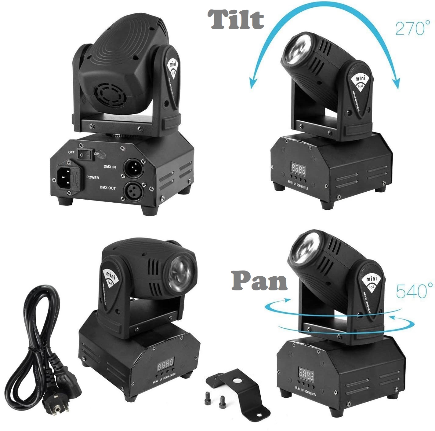 Professional Disco Moving Head Light DMX512 Stage, DJ Party, Night Club, Concert