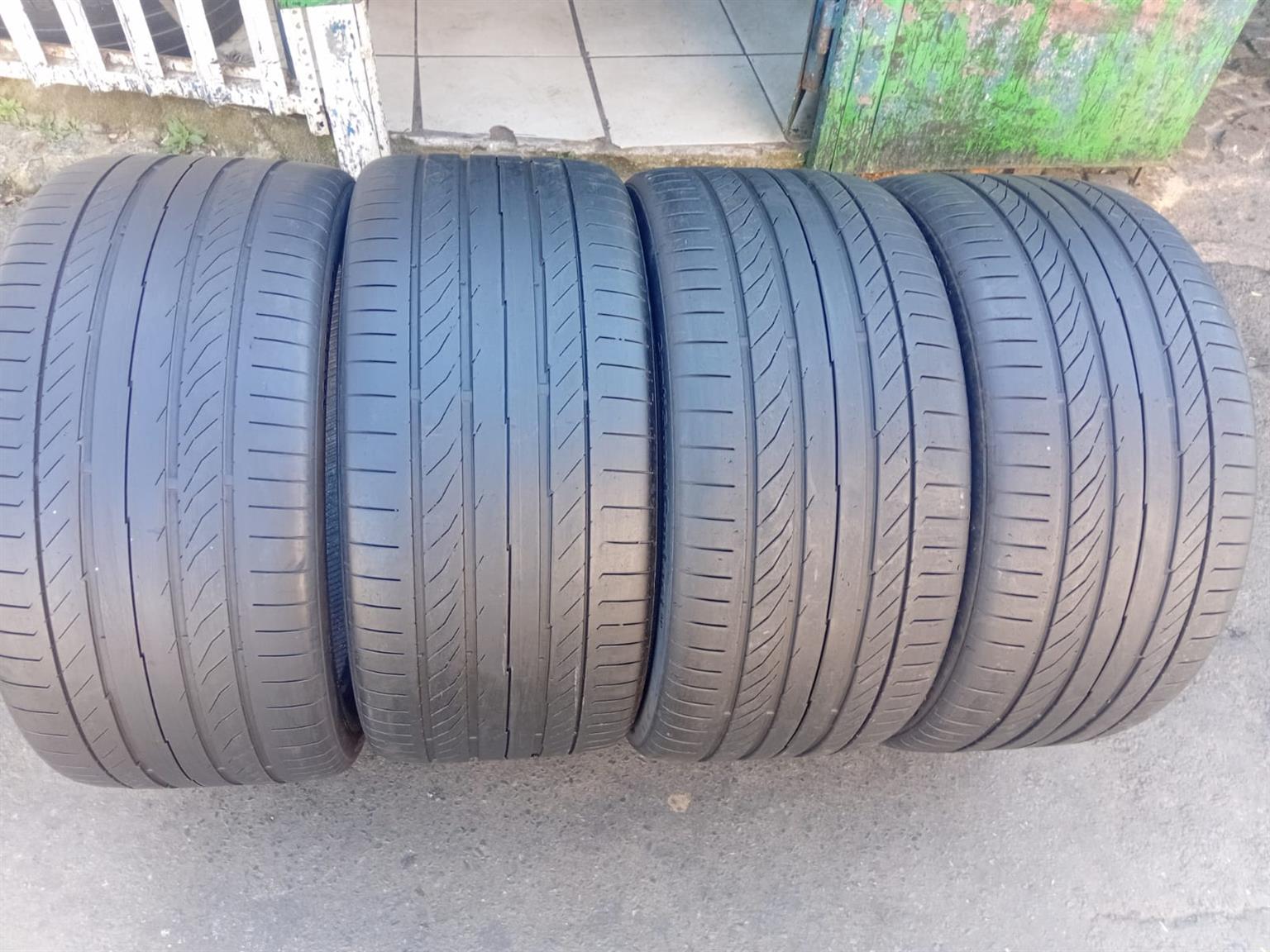 295/35/21 × 4 Continental Sport Contact5 fairly used tyres - Private Seller