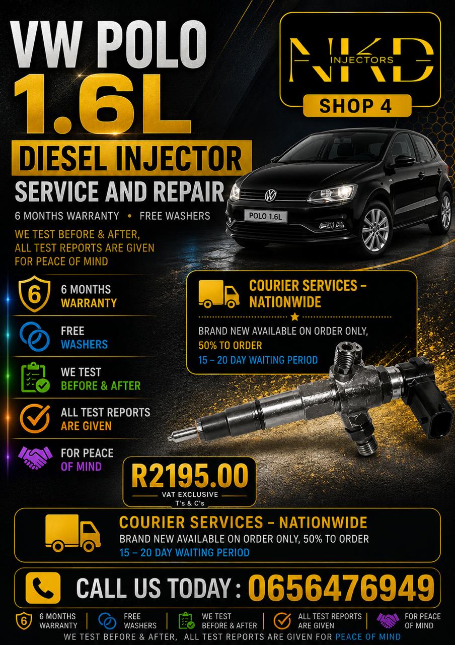 VW_POLO_1.6L_Diesel_Injectors_on_Recon_at_NKD - Private Seller VW_POLO_1.6L_Diesel_Injectors_on_Recon_at_NKD - Private Seller