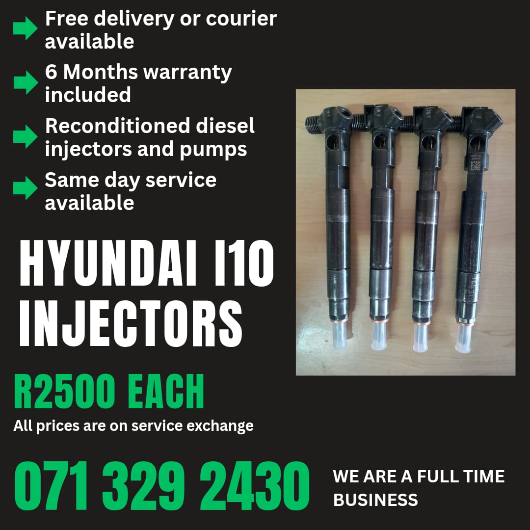 HYUNDAI I10 INJECTORS FOR SALE WITH WARRANTY INCLUDED - Private Seller HYUNDAI I10 INJECTORS FOR SALE WITH WARRANTY INCLUDED - Private Seller