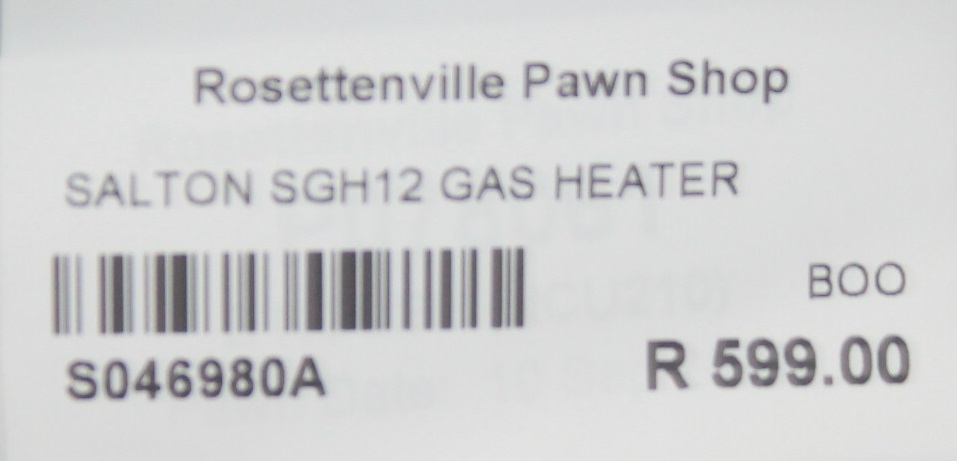 Salton gas heater S046980A #Rosettenvillepawnshop