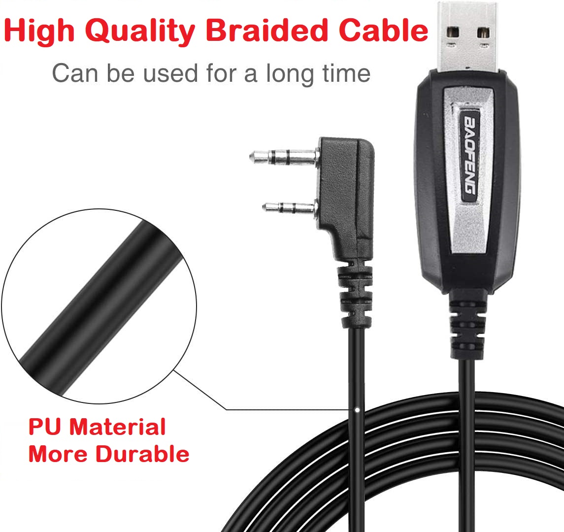 USB Programming Cable plus CD For Two-Way Walkie Talkie Radios/Transceivers. NEW