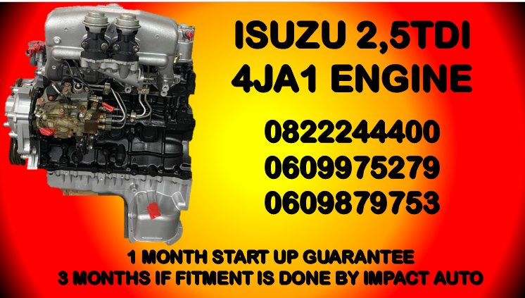 2009 Isuzu 2.5tdi 4JA1 Engines for Sale!! 2009 - Private Seller 2009 Isuzu 2.5tdi 4JA1 Engines for Sale!! 2009 - Private Seller