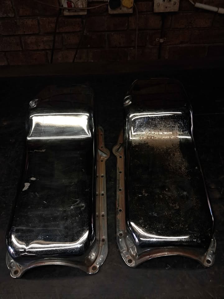 Chevy 350 Chrome sumps and valve covers