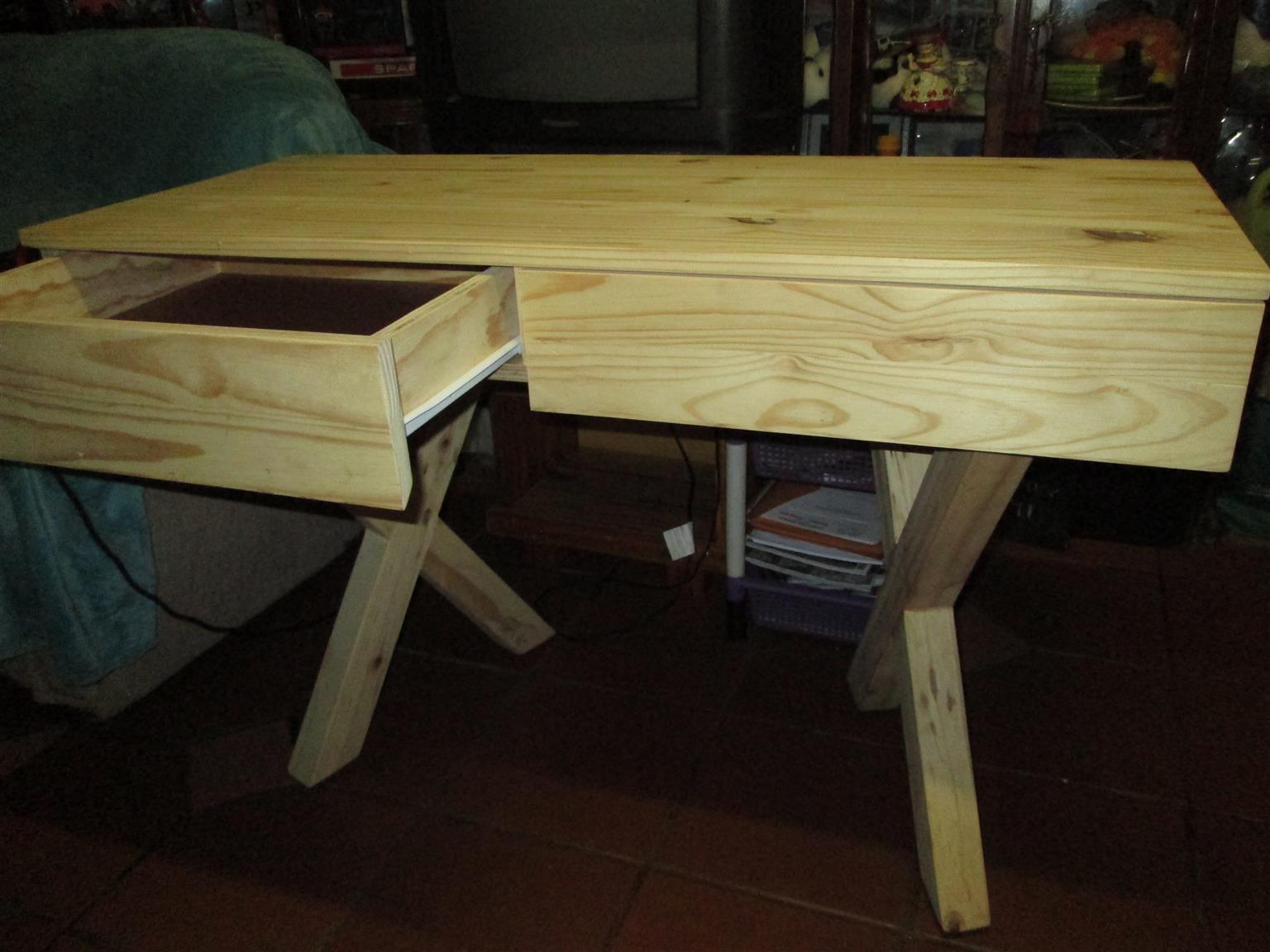 New Pine Desk With 2 Drawers Junk Mail