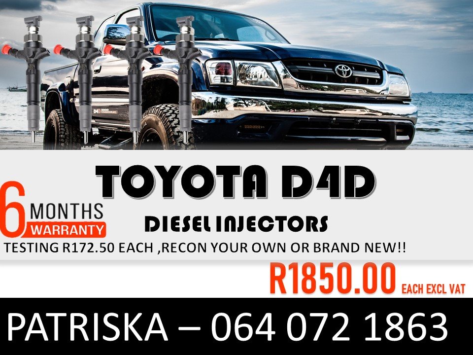 INJECTORS FOR TOYOTA D4D FOR SALE - Private Seller INJECTORS FOR TOYOTA D4D FOR SALE - Private Seller