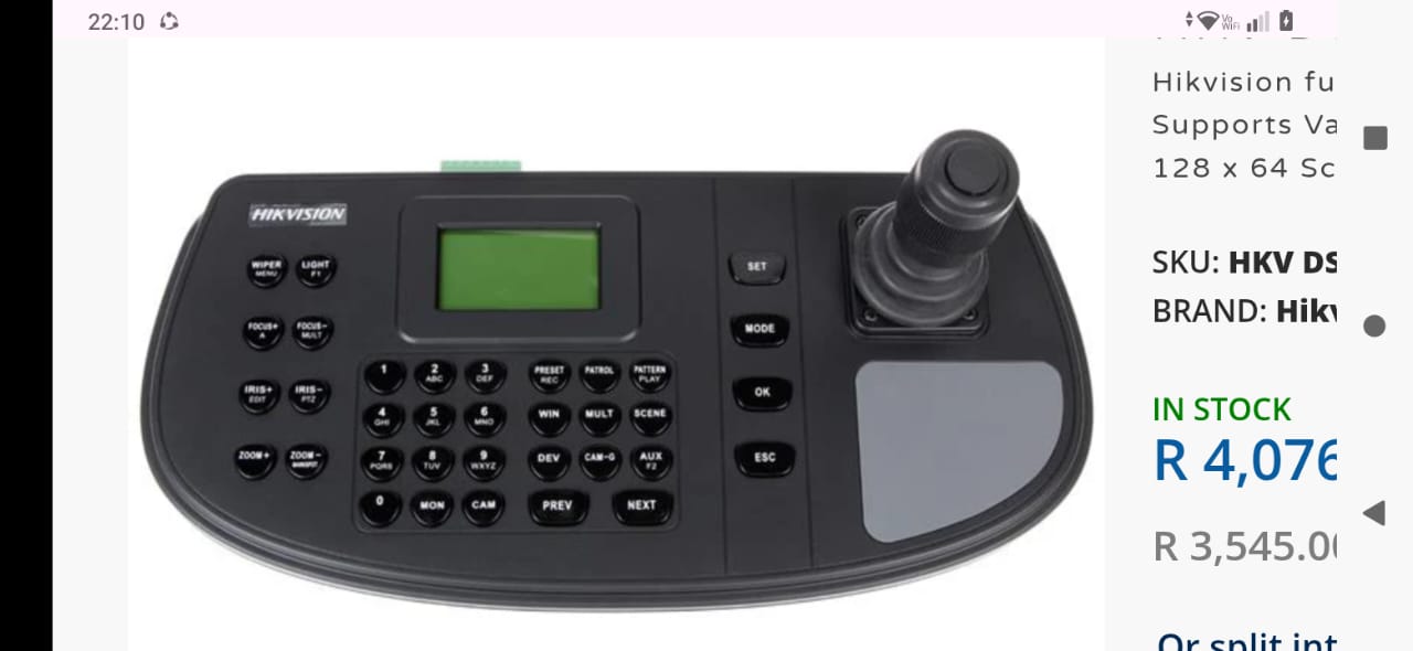 HIKVISION JOYSTICK CONTROLLER KEYBOARD