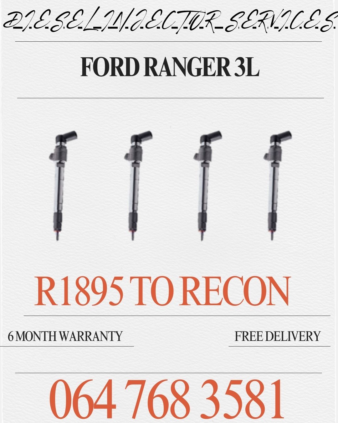 FORD RANGER  DIESEL INJECTORS - Private Seller