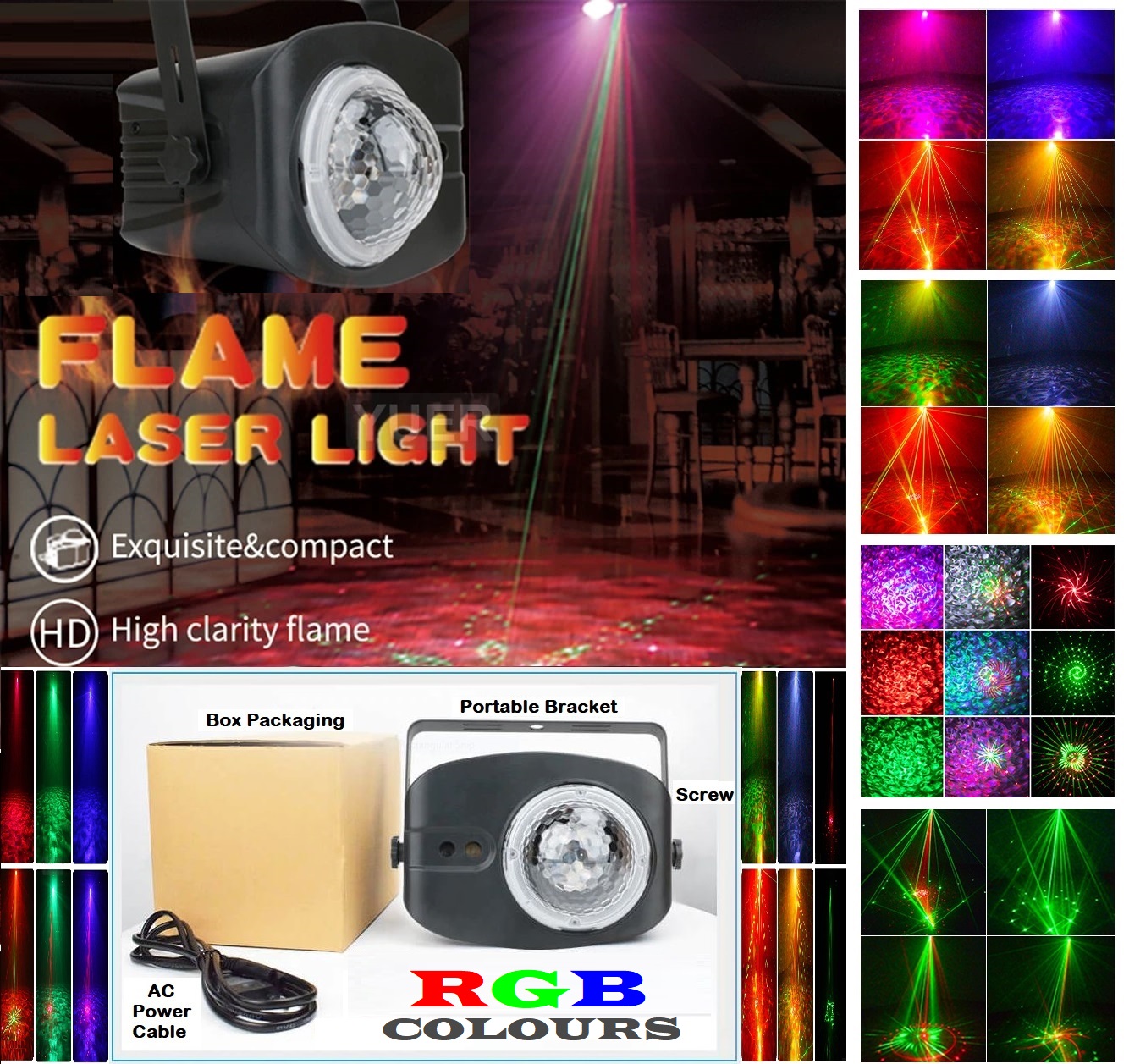 Disco Stage DJ Party Flame Laser LED Light. Stunning Spectacular Show. Ex-Demo. Disco Stage DJ Party Flame Laser LED Light. Stunning Spectacular Show. Ex-Demo.