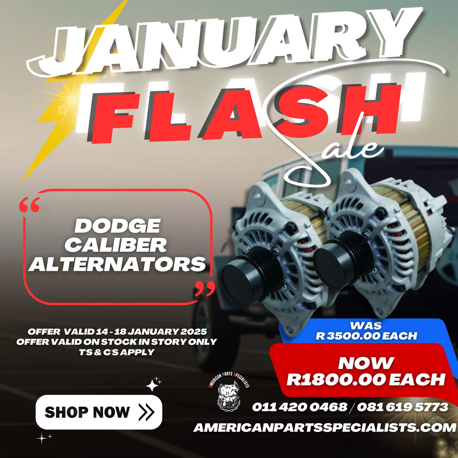 Chrysler, Jeep & Dodge Alternators On Sale - Private Seller