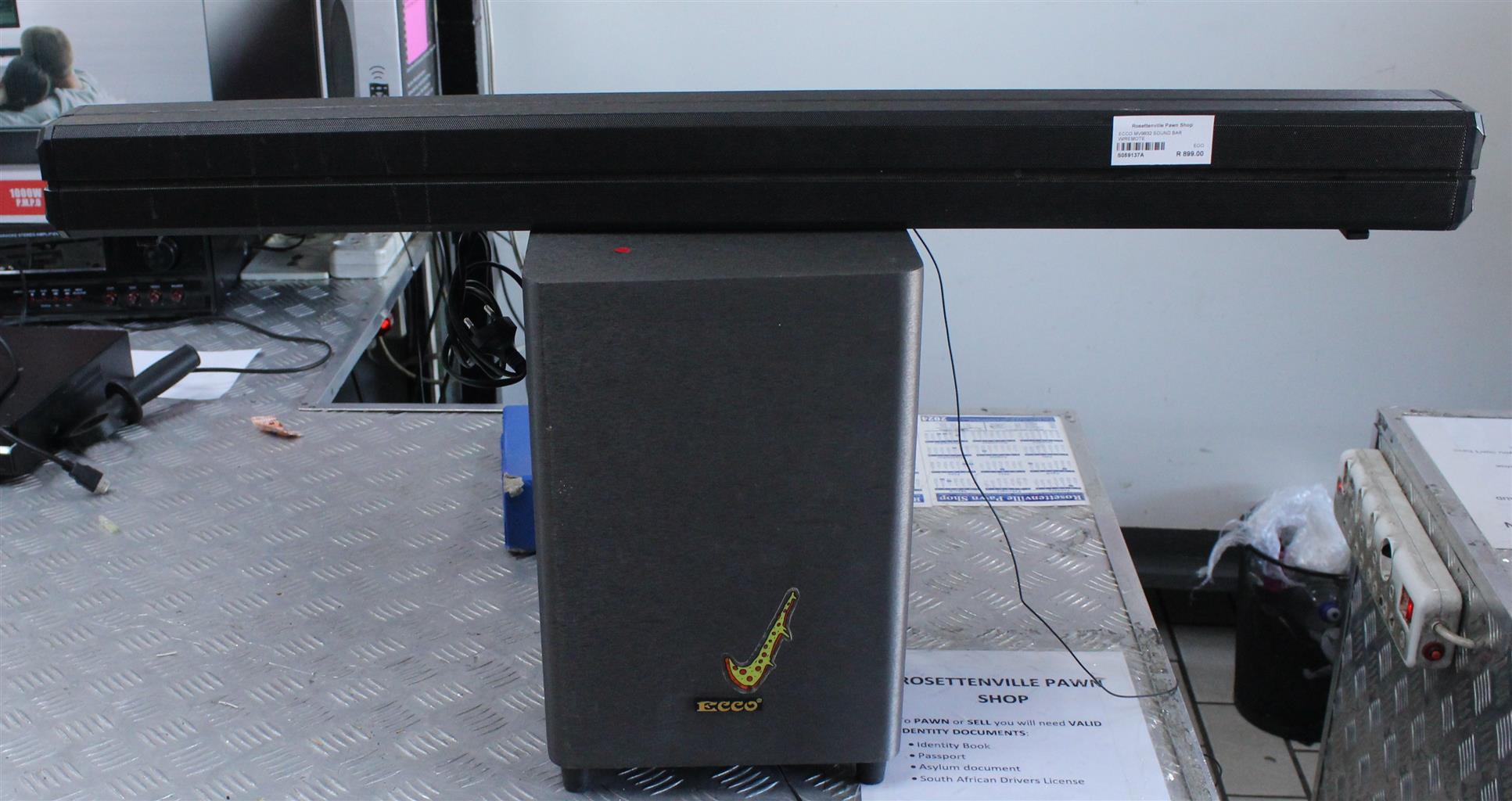ECCO MV9932 SOUND BAR W/REMOTE S059137A ECCO MV9932 SOUND BAR W/REMOTE S059137A