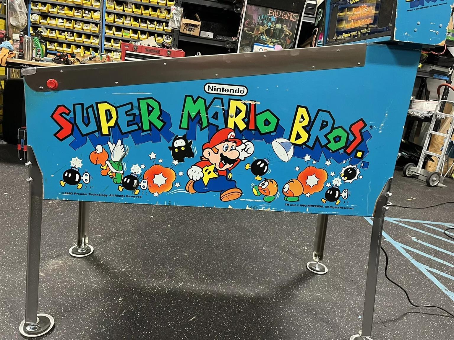 1992 Super Mario Bros Pinball Machine Leds Professional Techs Brothers Luigi