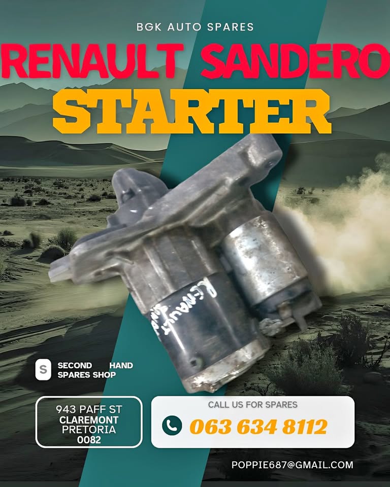 Renault Sandero starter Call or WhatsApp me for the prices