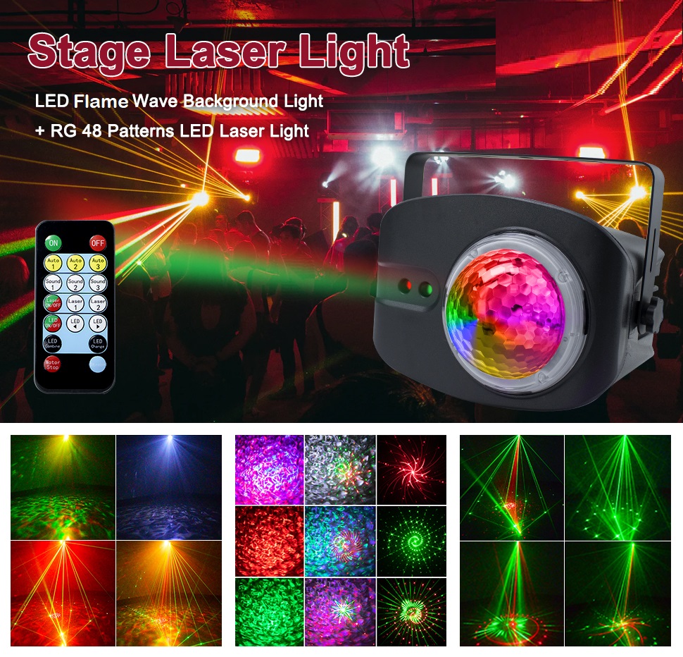Big Professional Disco Stage DJ Party Flame Laser LED Light. Stunning Show. NEW