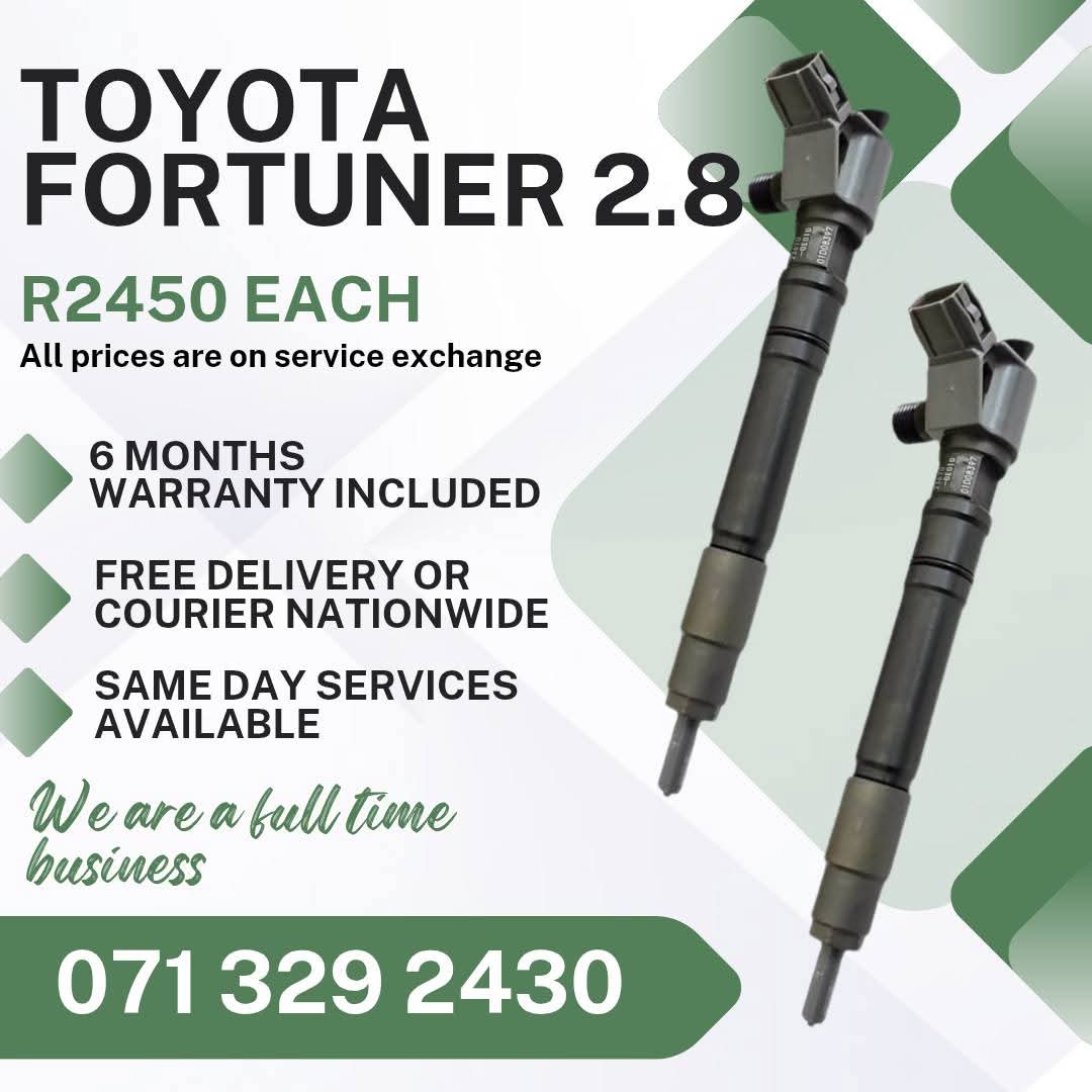 TOYOTA FORTUNER 2.8 INJECTORS FOR SALE WITH WARRANTY INCLUDED - Private Seller TOYOTA FORTUNER 2.8 INJECTORS FOR SALE WITH WARRANTY INCLUDED - Private Seller