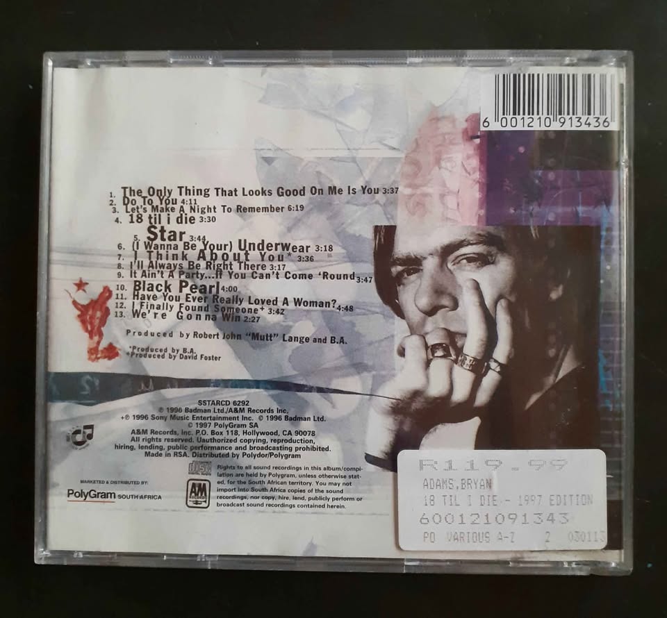 Bryan Adams - 18 Til l Die (CD)