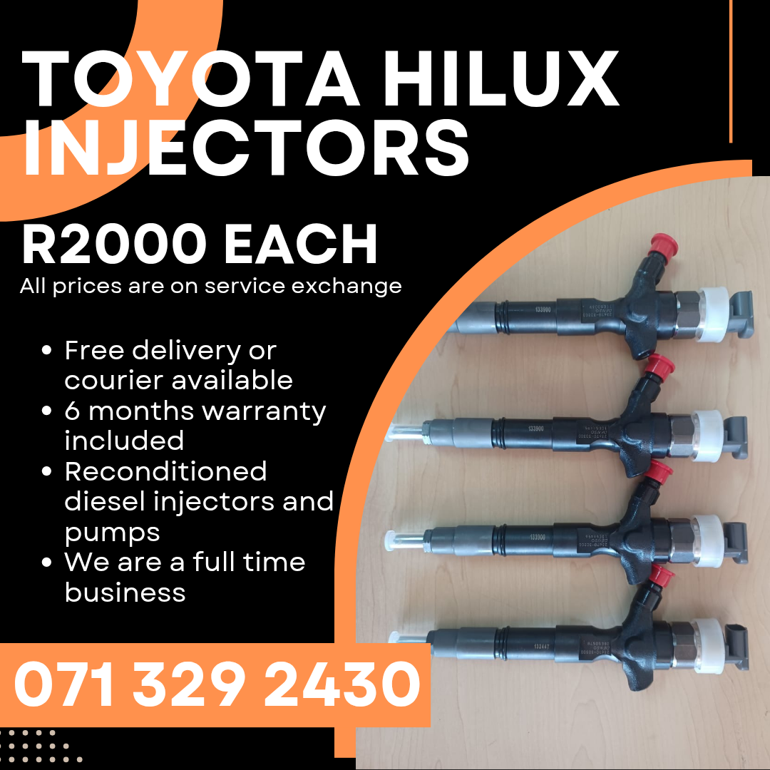 TOYOTA HILUX INJECTORS FOR SALE WITH WARRANTY INCLUDED - Private Seller TOYOTA HILUX INJECTORS FOR SALE WITH WARRANTY INCLUDED - Private Seller