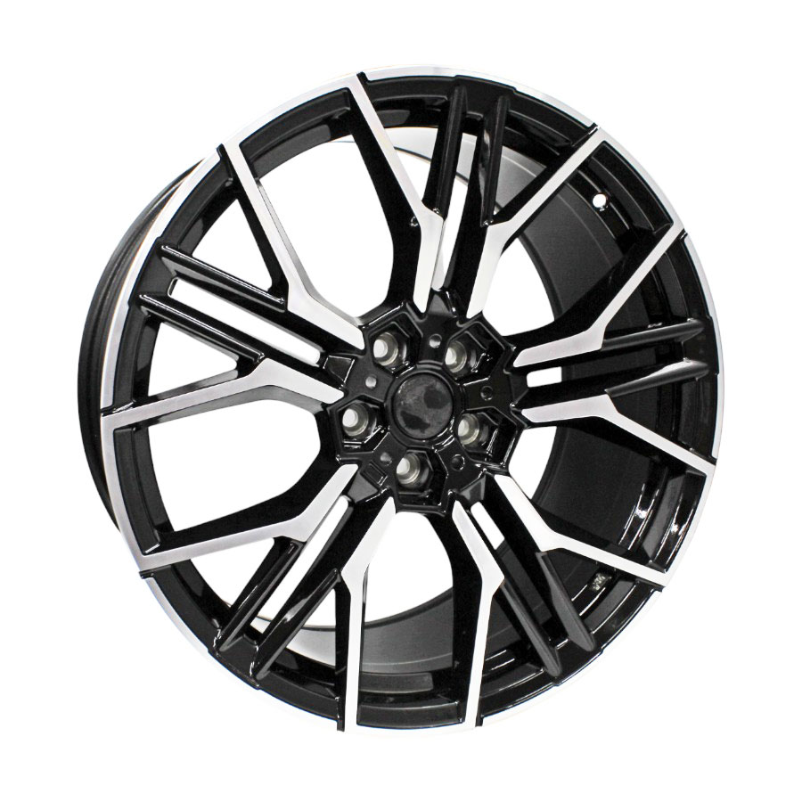 20″ TR0405 5/112 Black Machine Face Alloy Wheels