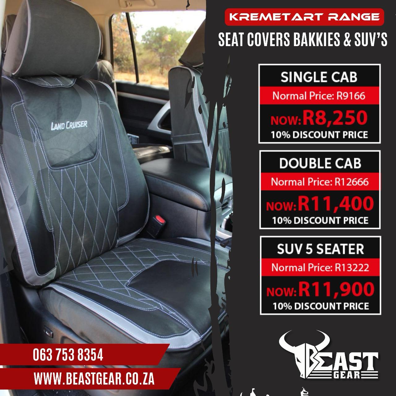KREMETART RANGE SEAT COVERS Bakkie & SUV - Private Seller