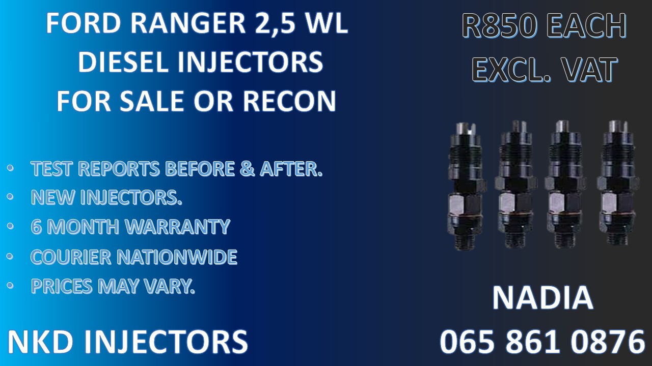 DIESEL INJECTORS FOR SALE FOR FORD RANGER 2.5 WL READY FOR USE - Private Seller DIESEL INJECTORS FOR SALE FOR FORD RANGER 2.5 WL READY FOR USE - Private Seller