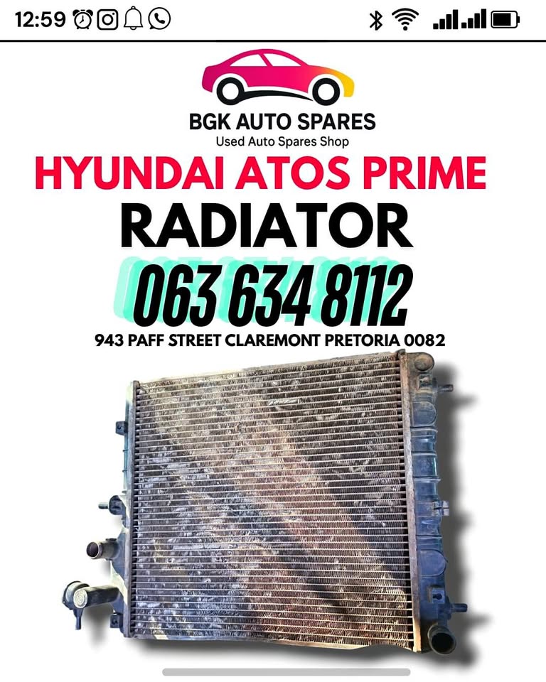 Hyundai atos prime radiator - Private Seller