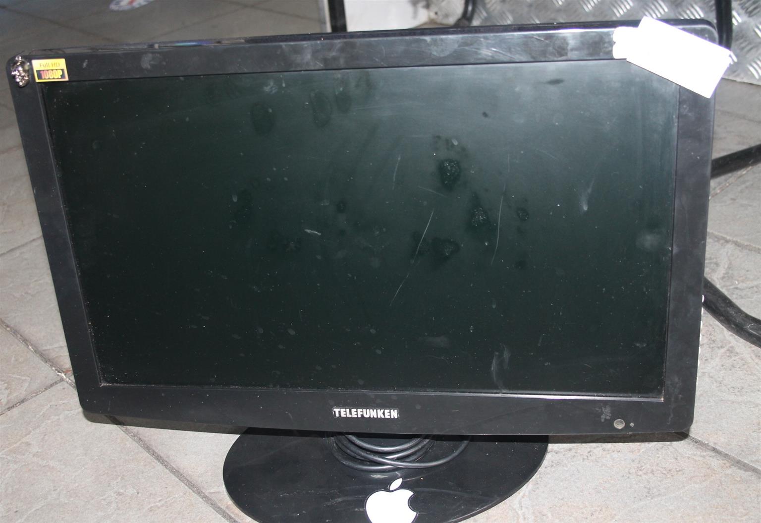 Telefunken 22 inch lcd tv with remote S046929A #Rosettenvillepawnshop