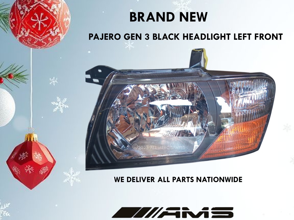 PAJERO GEN 3 LEFT BLACK HEADLIGHT – NEW - Private Seller PAJERO GEN 3 LEFT BLACK HEADLIGHT – NEW - Private Seller