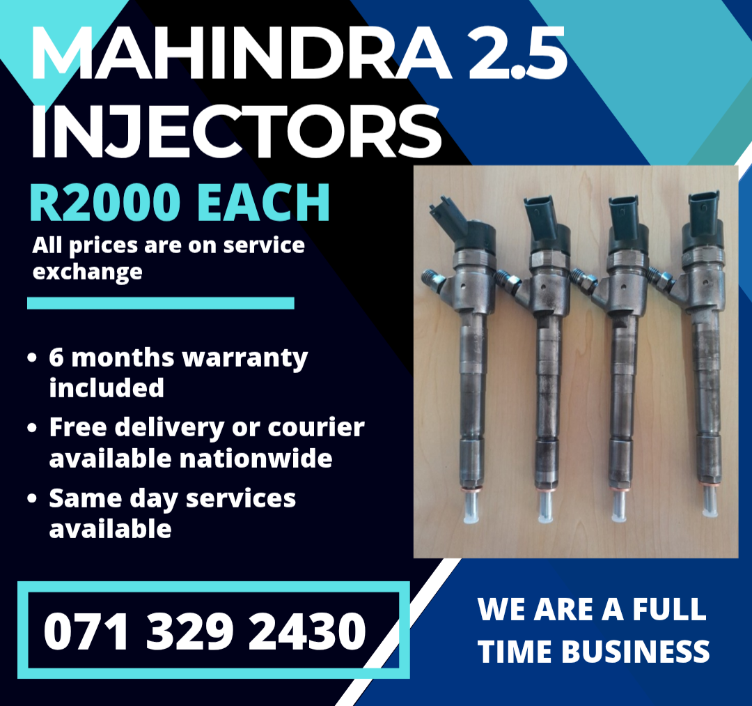 MAHINDRA 2.5 INJECTORS FOR SALE WITH WARRANTY INCLUDED - Private Seller MAHINDRA 2.5 INJECTORS FOR SALE WITH WARRANTY INCLUDED - Private Seller