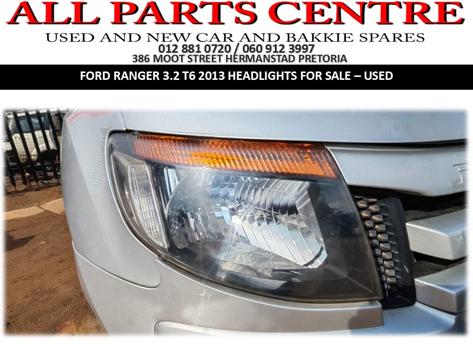 2013 Ford Ranger T6 Headlights – Used