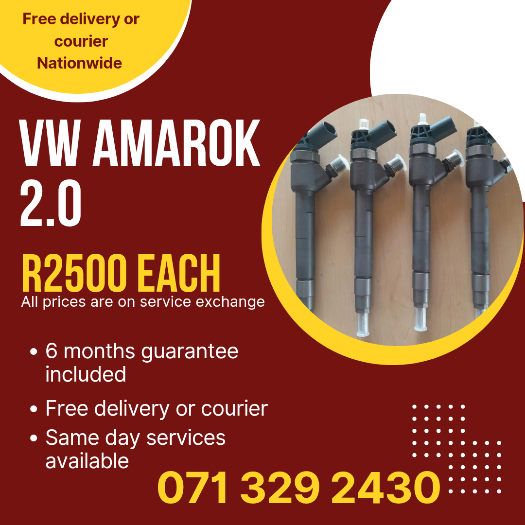 VW AMAROK 2.0 DIESEL INJECTORS FOR SALE WITH WARRANTY - Private Seller VW AMAROK 2.0 DIESEL INJECTORS FOR SALE WITH WARRANTY - Private Seller