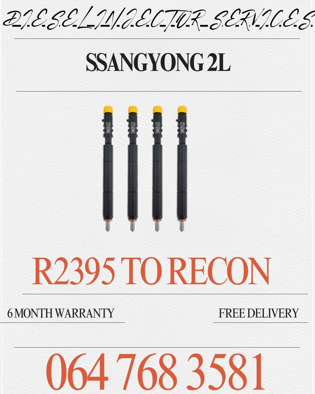 DIESEL SSANGYONG INJECTORS EXCHANGE SOLD - Private Seller DIESEL SSANGYONG INJECTORS EXCHANGE SOLD - Private Seller