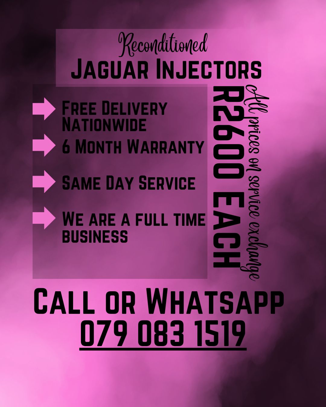JAGUAR INJECTORS FOR SALE WITH WARRANTY INCLUDED - Private Seller
