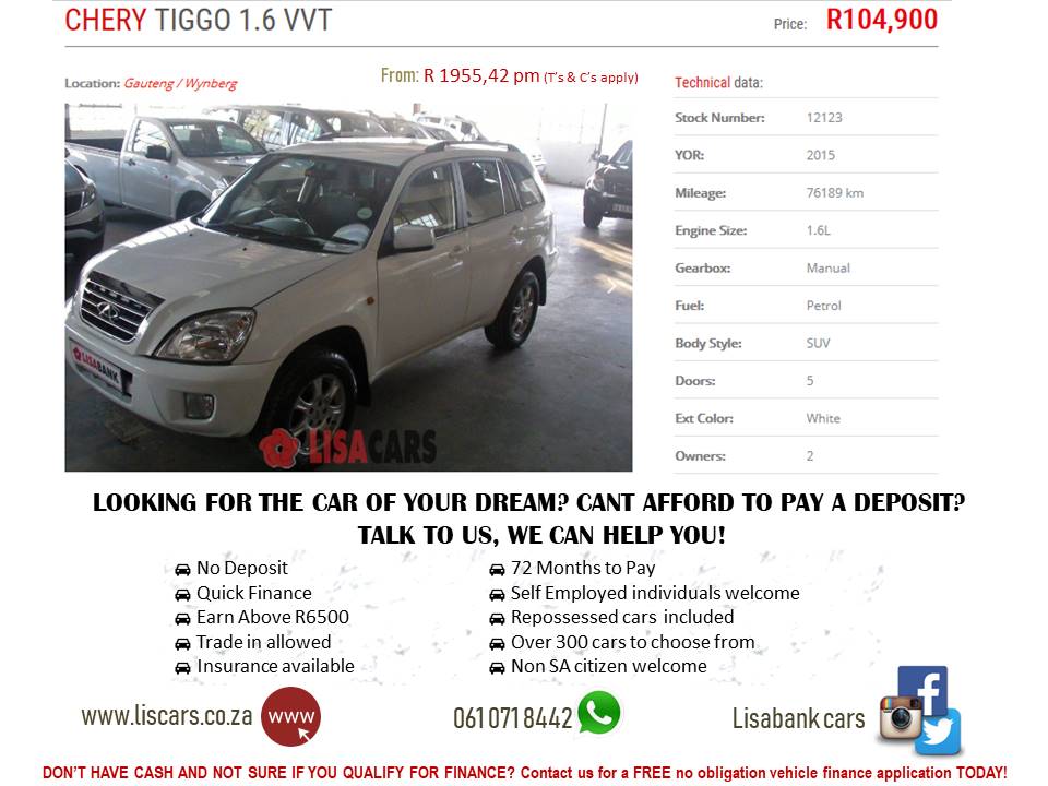 2015 Chery Tiggo 2 0 Txe Junk Mail