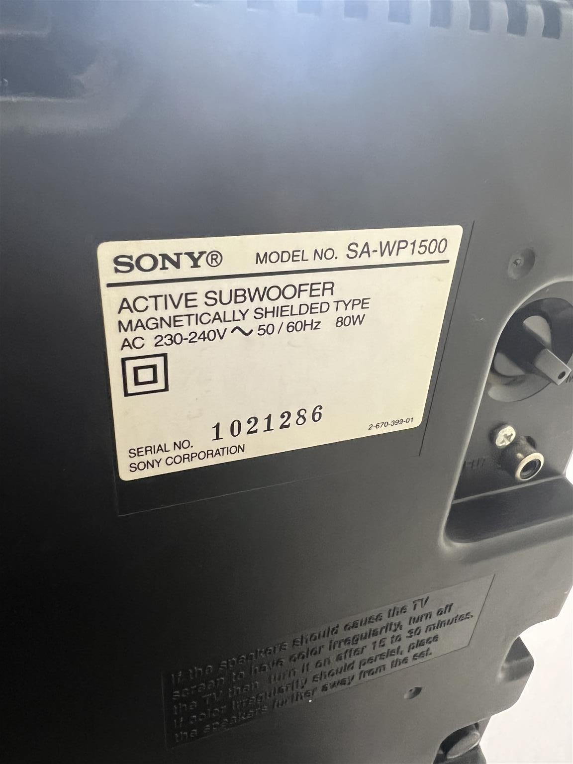Active Sub Woofer Sony SA-WP1500 80W - B033067590-1