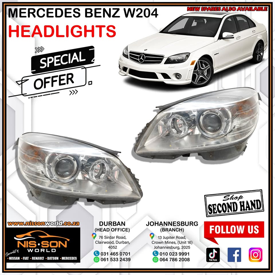 Mercedes Benz W204 Headlights