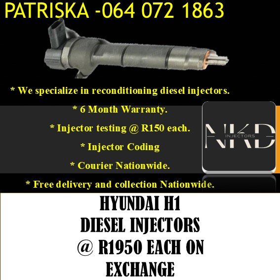HYUNDAI H1 DIESEL INJECTORS FOR SALE - Private Seller HYUNDAI H1 DIESEL INJECTORS FOR SALE - Private Seller