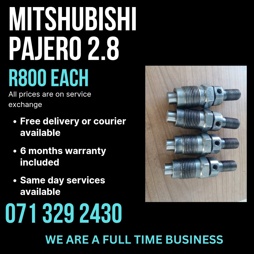 MITSHUBISHI PAJERO 2.8 INJECTORS FOR SALE WITH WARRANTY - Private Seller MITSHUBISHI PAJERO 2.8 INJECTORS FOR SALE WITH WARRANTY - Private Seller
