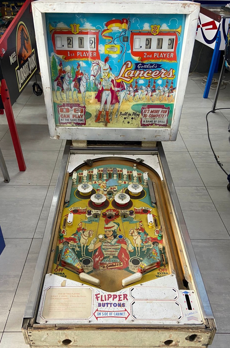 We sell pinball machines , many to choose from