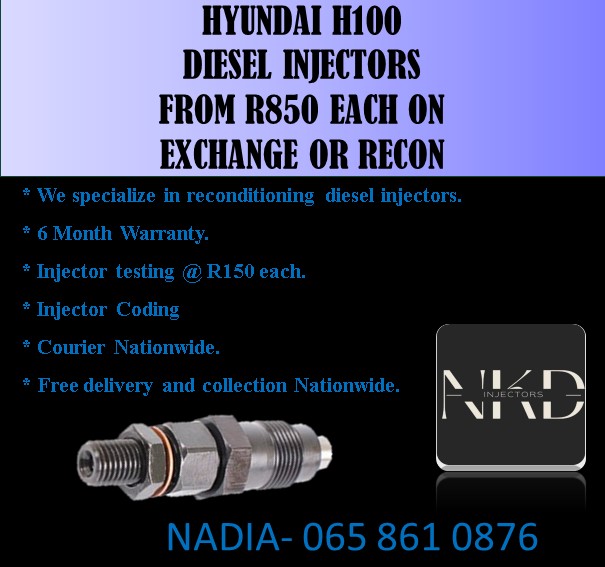 HYUNDAI H100 INJECTORS FOR SALE OR RECON WITH WRRANTY ON EACH - Private Seller HYUNDAI H100 INJECTORS FOR SALE OR RECON WITH WRRANTY ON EACH - Private Seller