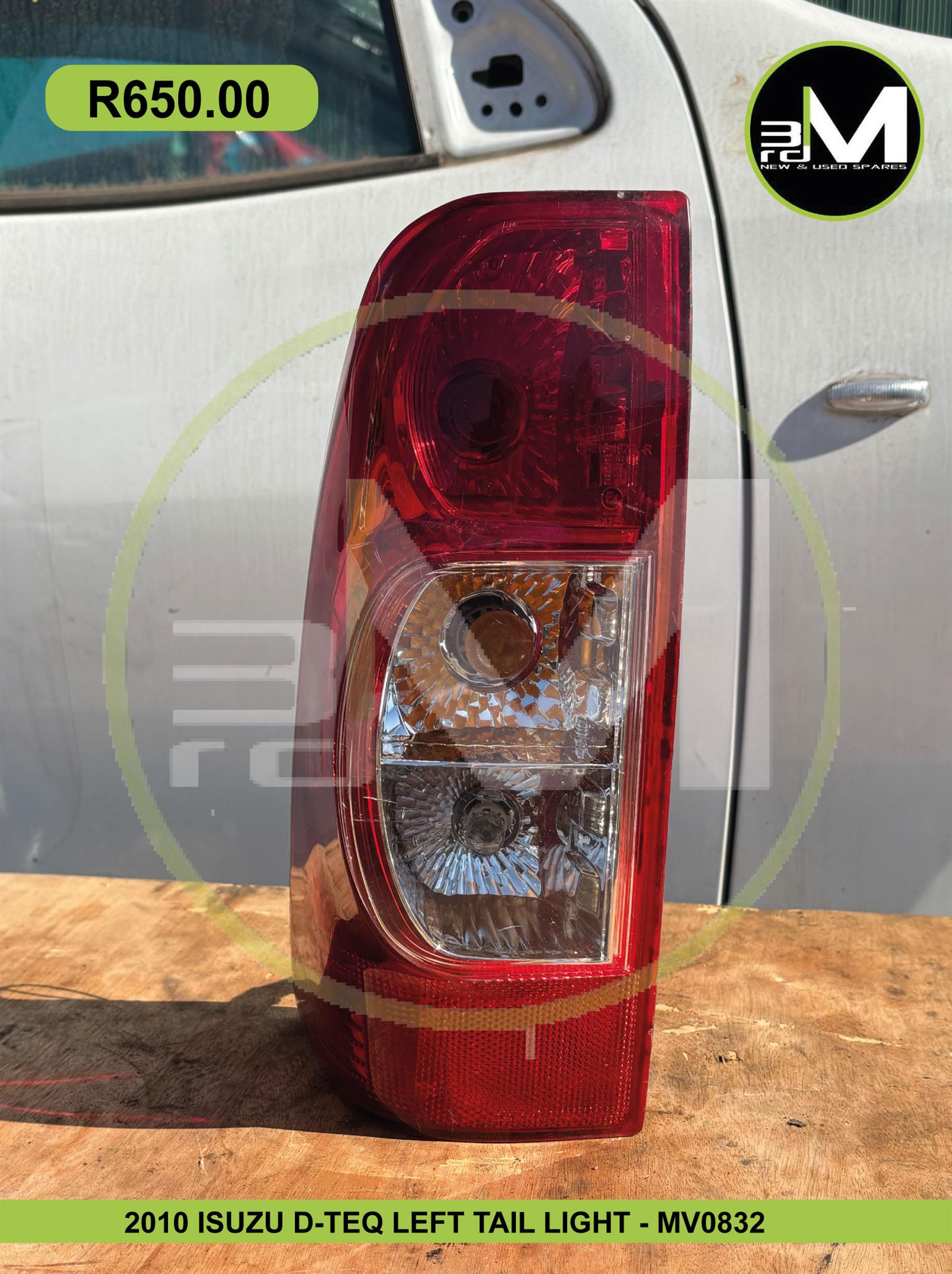 2010 ISUZU D-TEQ LEFT TAIL LIGHT - MV0832 - Private Seller 2010 ISUZU D-TEQ LEFT TAIL LIGHT - MV0832 - Private Seller