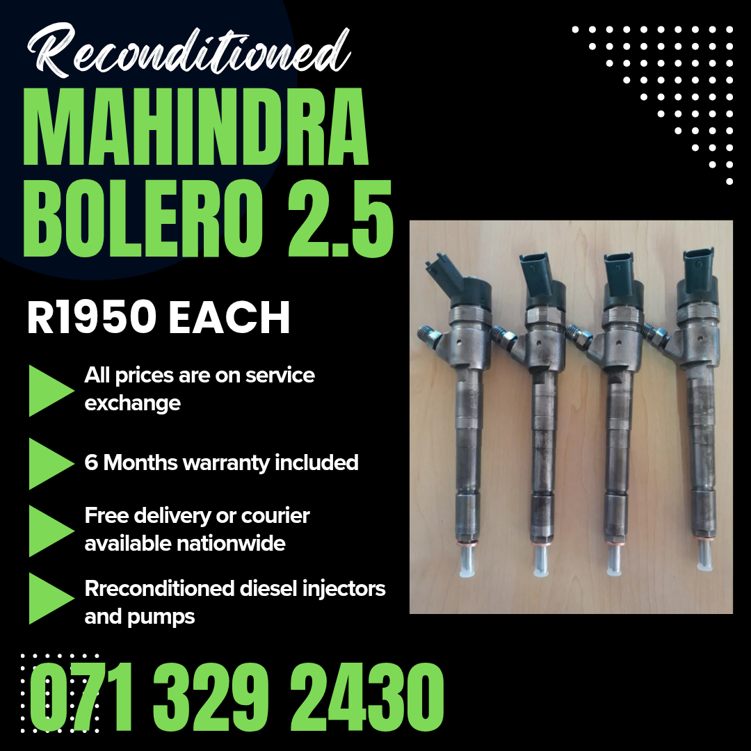 MAHINDRA BOLERO 2.5 INJECTORS FOR SALE WITH WARRANTY - Private Seller MAHINDRA BOLERO 2.5 INJECTORS FOR SALE WITH WARRANTY - Private Seller