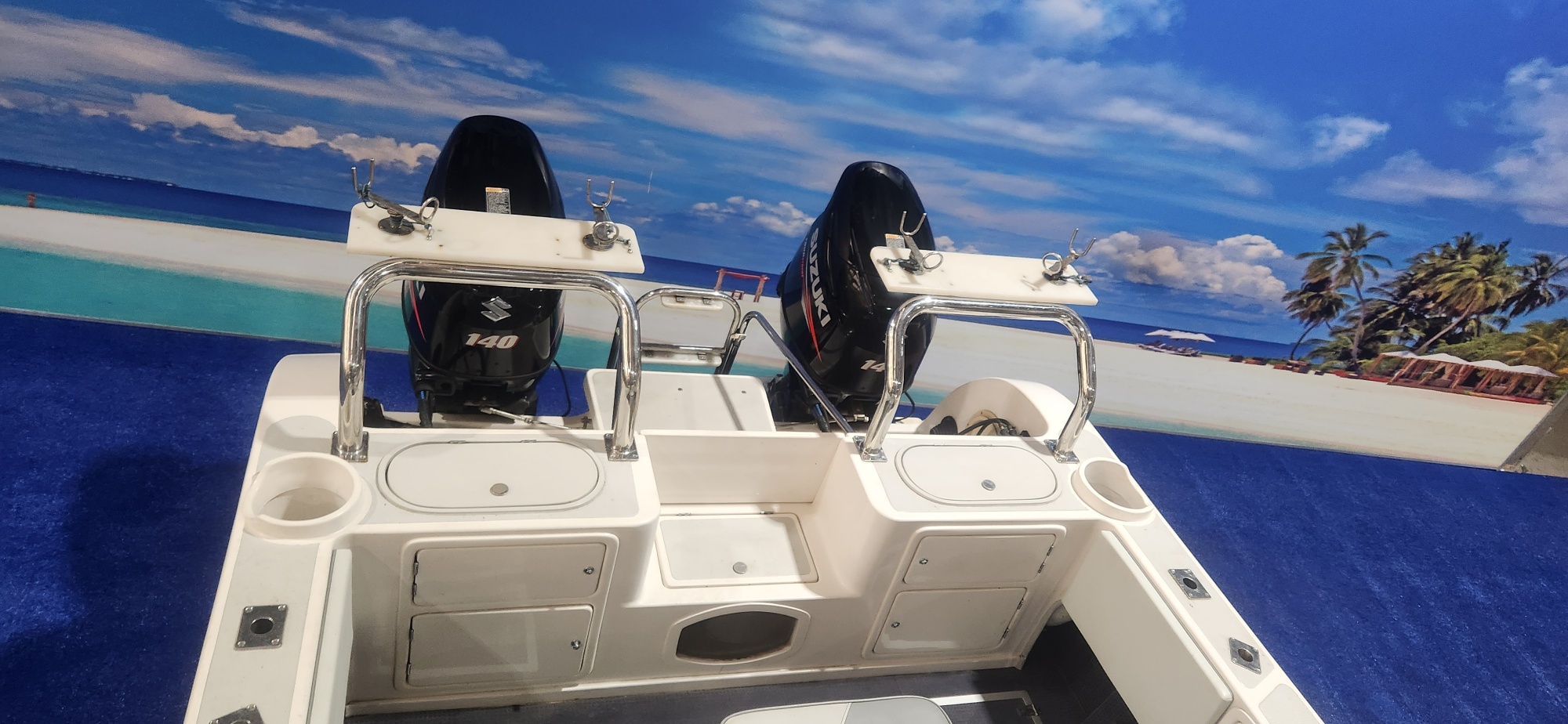 COBRA CAT 630 ON TRAILER 2 X 140 SUZUKI 4 STROKES 2014 MODEL 560 HOURS