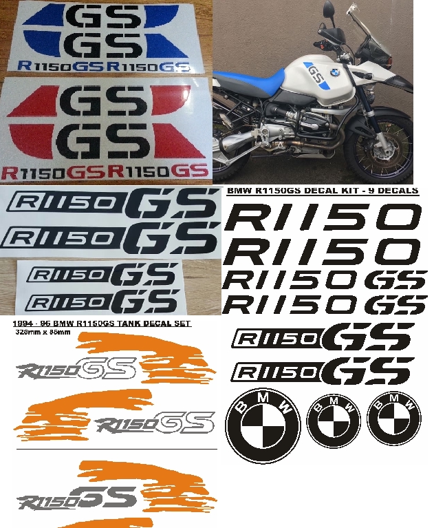 Graphics stickers decals kits for BMW R1150 GS bikes.