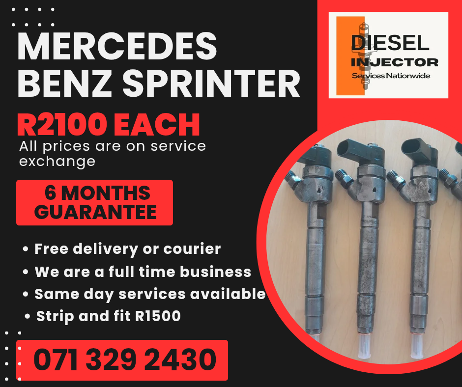 MERCEDES BENZ SPRINTER DIESEL INJECTORS FOR SALE WITH WARRANTY - Private Seller MERCEDES BENZ SPRINTER DIESEL INJECTORS FOR SALE WITH WARRANTY - Private Seller