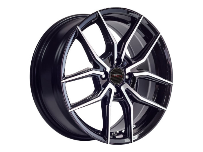 15″ A-Line Tango 4/100 Black Machined Face Alloy Wheels