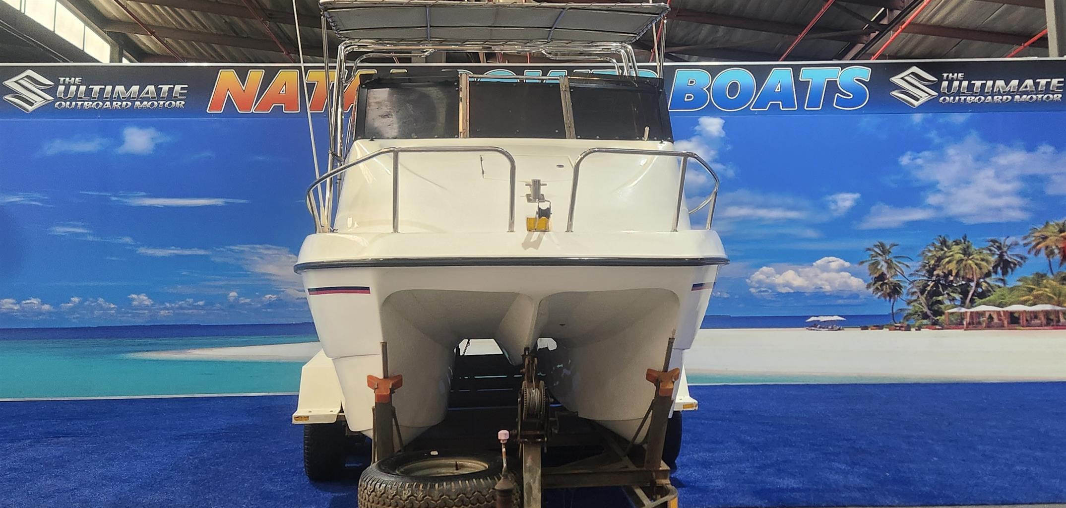 COBRA CAT 585 ON TRAILER 2 X 100 HO MERCURY 4 STROKES FINANCE ARRANGED - Private Seller